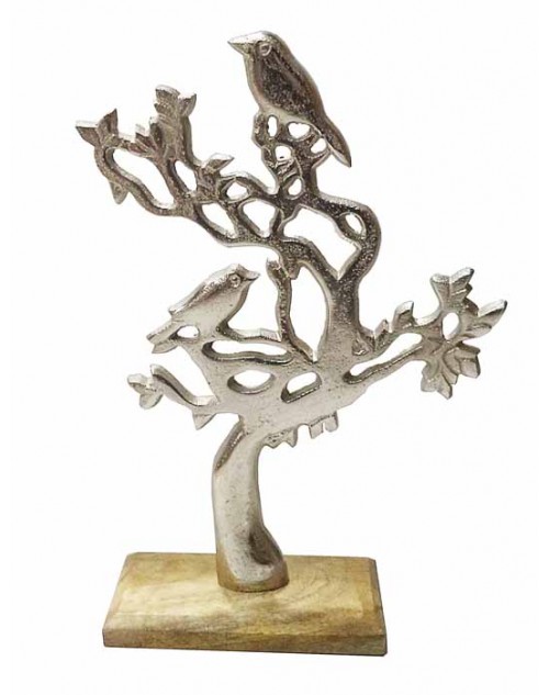 Επιτραπέζιο διακοσμητικό 22,5*22*8 εκ. μεταλλικό δένδρο με πουλιά 42-08